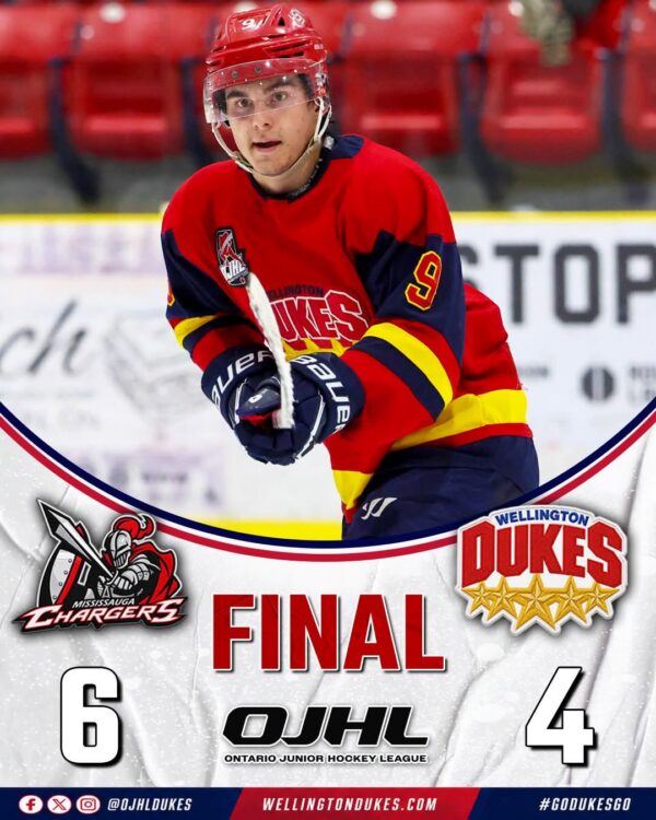 Four unanswered goals against sink Dukes in Mississauga